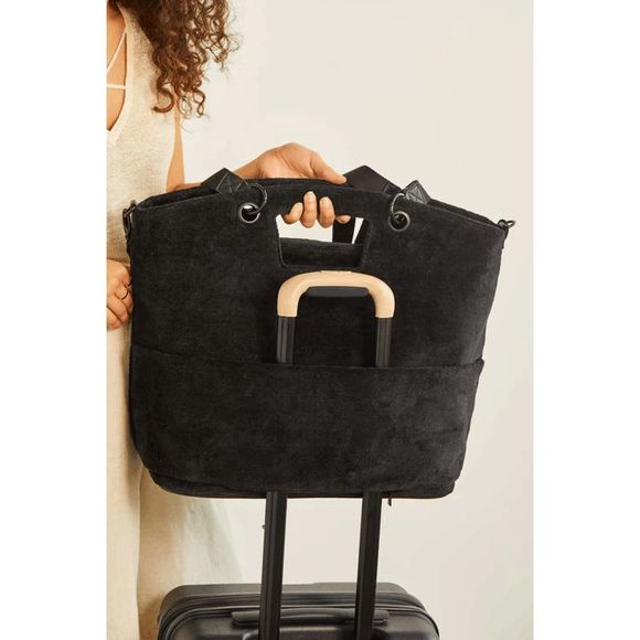 NWT BEIS Terry Tote in Black - Picture 10 of 11